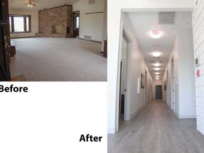 Before After Hallway Renovation