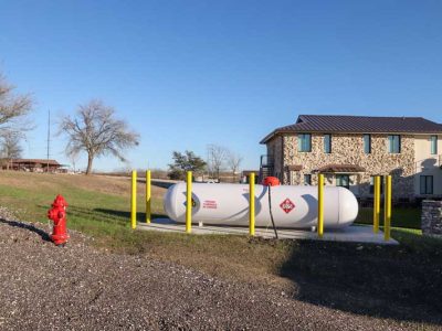 Propane Tank Safety Fence Installation
